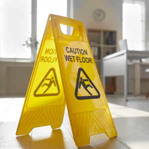 SMClean NW | Office Cleaning Chester, North Wales & Surrounding Areas | Wet floor A-board