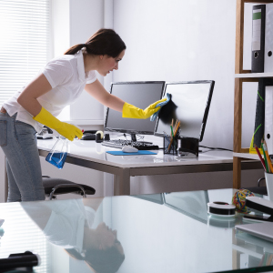 Cleaning a medical workplace