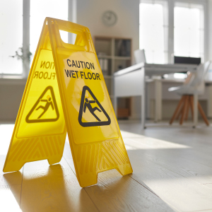 SMClean NW | Office Cleaning Chester, North Wales & Surrounding Areas | Wet floor A board